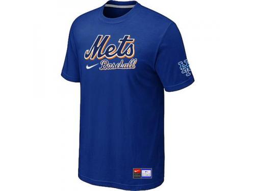 MLB Men New York Mets Nike Practice T-Shirt - Blue