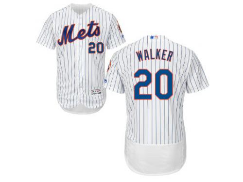 MLB New York Mets #20 Neil Walker Men White Authentic Flexbase Collection Jersey
