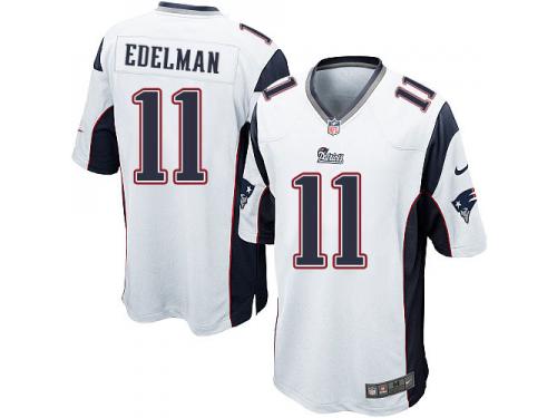 New England Patriots Julian Edelman Youth Road Jersey - White Nike NFL #11 Game