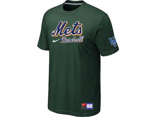 New York Mets Dark Green Nike Short Sleeve Practice T-Shirt