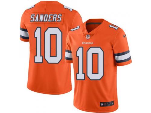 Nike Broncos #10 Emmanuel Sanders Orange Youth Stitched NFL Limited Rush Jersey