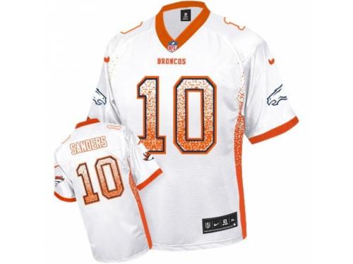 Nike Denver Broncos #10 Emmanuel Sanders White Men's Stitched NFL Elite Drift Fashion Jersey