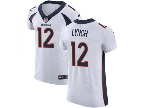 Nike Paxton Lynch Elite White Road Men's Jersey - NFL Denver Broncos #12 Vapor Untouchable