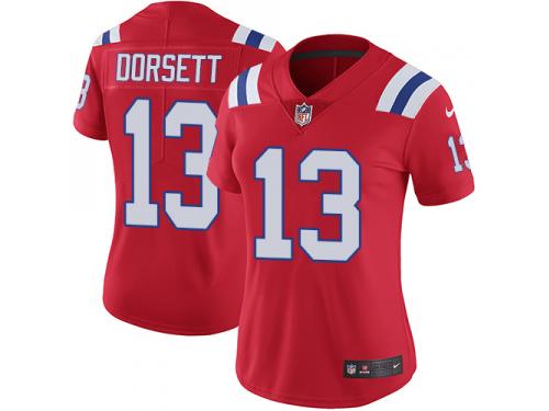 Nike Phillip Dorsett Limited Red Alternate Women's Jersey - NFL New England Patriots #13 Vapor Untouchable