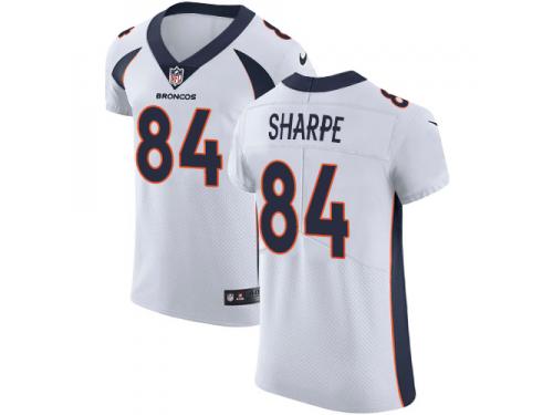 Nike Shannon Sharpe Elite White Road Men's Jersey - NFL Denver Broncos #84 Vapor Untouchable