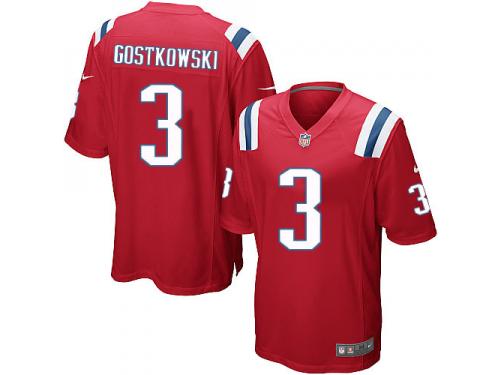Nike Stephen Gostkowski Game Red Alternate Youth Jersey - NFL New England Patriots #3