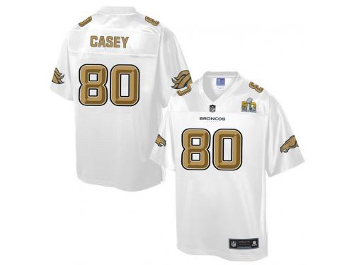 Nike Youth Denver Broncos #80 James Casey Pro Line White Super Bowl 50 Fashion Jersey