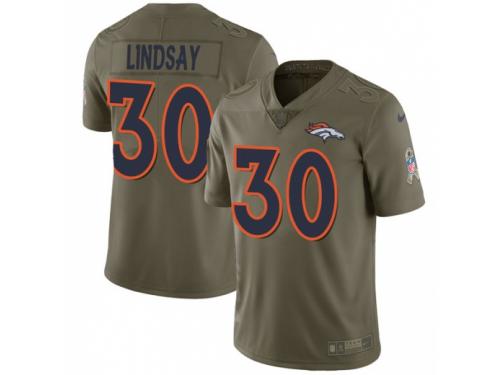 Phillip Lindsay Men's Denver Broncos Nike 2017 Salute to Service Jersey - Limited Green