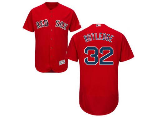 Red Josh Rutledge Men #32 Majestic MLB Boston Red Sox Flexbase Collection Jersey