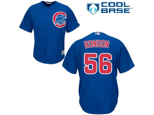 Royal Blue Hector Rondon Men #56 Majestic MLB Chicago Cubs Cool Base Alternate Jersey