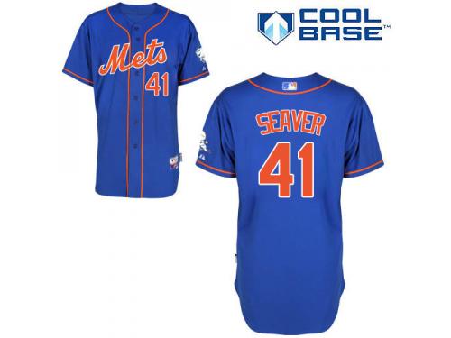 Royal Blue Tom Seaver Men #41 Majestic MLB New York Mets Cool Base Alternate Home Jersey