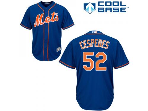 Royal Blue Yoenis Cespedes Men #52 Majestic MLB New York Mets Cool Base Alternate Home Jersey