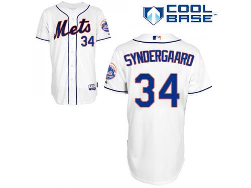 White Noah Syndergaard Men #34 Majestic MLB New York Mets Cool Base Alternate Jersey