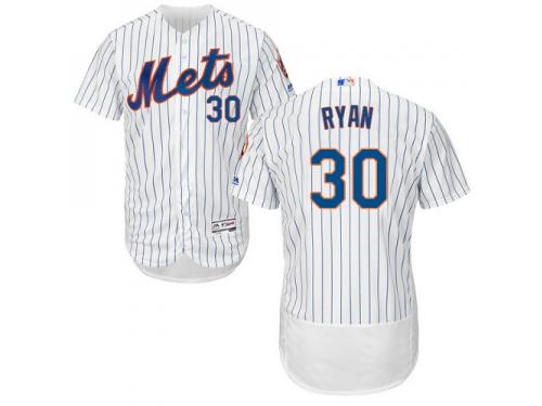 White Nolan Ryan Men #30 Majestic MLB New York Mets Flexbase Collection Jersey