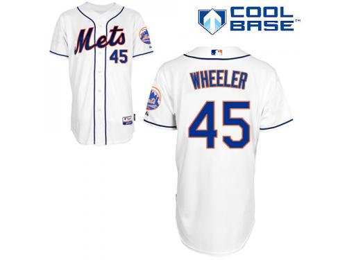 White Zack Wheeler Men #45 Majestic MLB New York Mets Cool Base Alternate Jersey