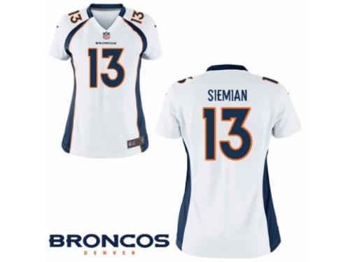 Women Nike Denver Broncos #13 Trevor Siemian Game White NFL Jersey