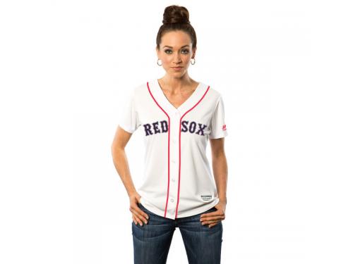 Women's Boston Red Sox Majestic White Fashion  Stars & Stripes 2016 Independence Day  Cool Base Jersey