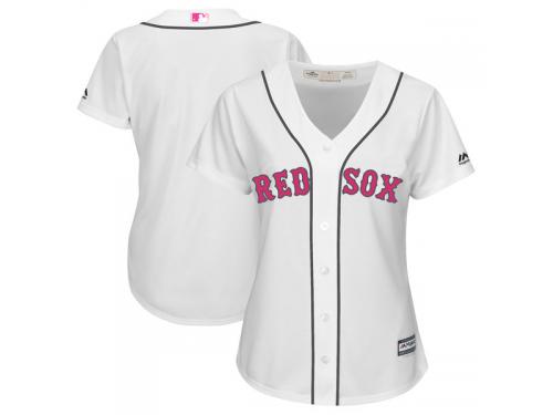 Women's Boston Red Sox Majestic White Mother's Day Cool Base Team Jersey