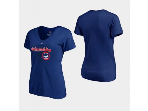Women's Chicago Cubs Royal Vintage 2019 Spring Training T-Shirt