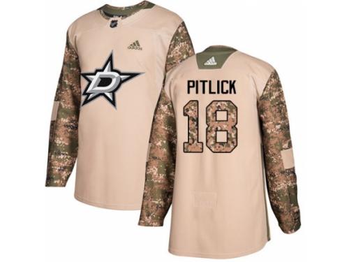 Youth Adidas Dallas Stars #18 Tyler Pitlick Camo Veterans Day Practice NHL Jersey