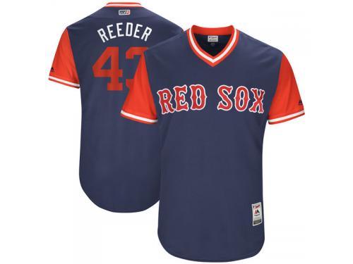 Youth Boston Red Sox Addison Reed Reeder Majestic Navy 2017 Players Weekend Jersey