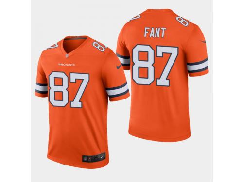 Youth Broncos #87 Noah Fant 2019 NFL Draft Color Rush Legend Jersey - Orange