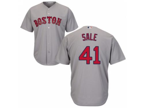 Youth Majestic Boston Red Sox #41 Chris Sale Grey Road Cool Base MLB Jersey