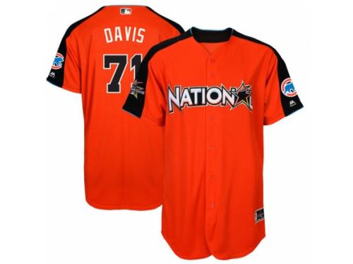 Youth Majestic Chicago Cubs #71 Wade Davis Orange National League 2017 MLB All-Star MLB Jersey