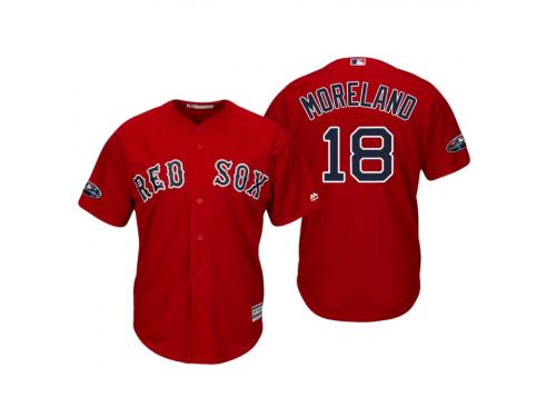 Youth Red Sox 2018 Postseason Alternate Scarlet Mitch Moreland Cool Base Jersey