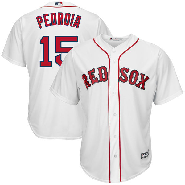 Dustin Pedroia #15 Boston Red Sox Majestic Big & Tall Cool Base Player Jersey - White