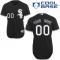 Black Customized Women Majestic MLB Chicago White Sox Cool Base Alternate Jersey