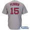 Dustin Pedroia Boston Red Sox Majestic 2015 Cool Base Player Jersey - Gray