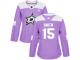 #15 Authentic Bobby Smith Purple Adidas NHL Women's Jersey Dallas Stars Fights Cancer Practice