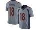#18 Limited Peyton Manning Silver Football Men's Jersey Denver Broncos Inverted Legend