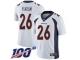 #26 Limited Isaac Yiadom White Football Road Youth Jersey Denver Broncos Vapor Untouchable 100th Season