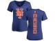 #29 Devin Mesoraco Women's Royal Blue Baseball - Backer New York Mets T-Shirt