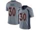 #30 Limited Terrell Davis Silver Football Men's Jersey Denver Broncos Inverted Legend