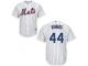 #44  Jason Vargas Men's White Baseball Jersey - Home New York Mets Cool Base