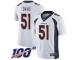 #51 Limited Todd Davis White Football Road Youth Jersey Denver Broncos Vapor Untouchable 100th Season