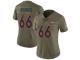 #66 Limited Dalton Risner Olive Football Women's Jersey Denver Broncos 2017 Salute to Service
