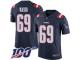 #69 Limited Shaq Mason Navy Blue Football Men's Jersey New England Patriots Rush Vapor Untouchable 100th Season