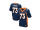 #73 Denver Broncos Russell Okung Elite Jersey - Nike Navy Blue NFL Men's Alternate