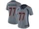 #77 Limited Karl Mecklenburg Silver Football Women's Jersey Denver Broncos Inverted Legend