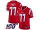 #77 Limited Michael Bennett Red Football Men's Jersey New England Patriots Inverted Legend 100th Season