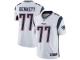 #77 Limited Michael Bennett White Football Road Men's Jersey New England Patriots Vapor Untouchable