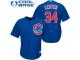 Blue Jon Lester Men #34 Majestic MLB Chicago Cubs 1994 Turn Back The Clock Jersey