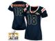 Elite Peyton Manning Women's Jersey Denver Broncos 18 Draft Him Shimmer Navy Blue Super Bowl 50 Bound Nike NFL