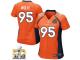 Game Derek Wolfe WoMen Jersey - Denver Broncos #95 Home Orange Super Bowl 50 Bound Nike NFL