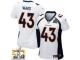 Game T.J. Ward WoMen Jersey - Denver Broncos #43 Road White Super Bowl 50 Bound Nike NFL
