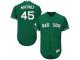 Green Celtic Pedro Martinez Men #45 Majestic MLB Boston Red Sox Flexbase Collection Jersey